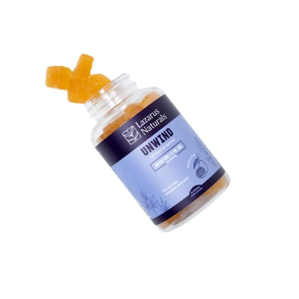 lazarus naturals cbd + thc gummies – passion fruit, full spectrum | 40ct, 80mg thc + 2000mg cbd