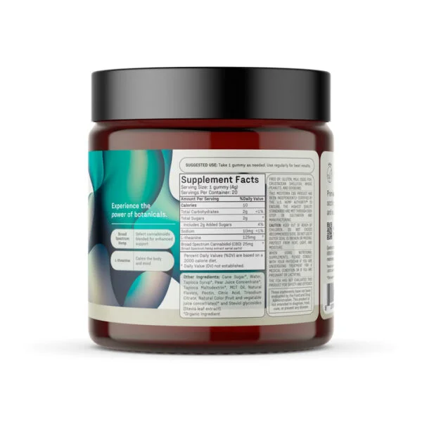 medterra calm 25mg cbd+ gummies – strawberry lemonade, broad spectrum thc free | 20ct, 500mg cbd